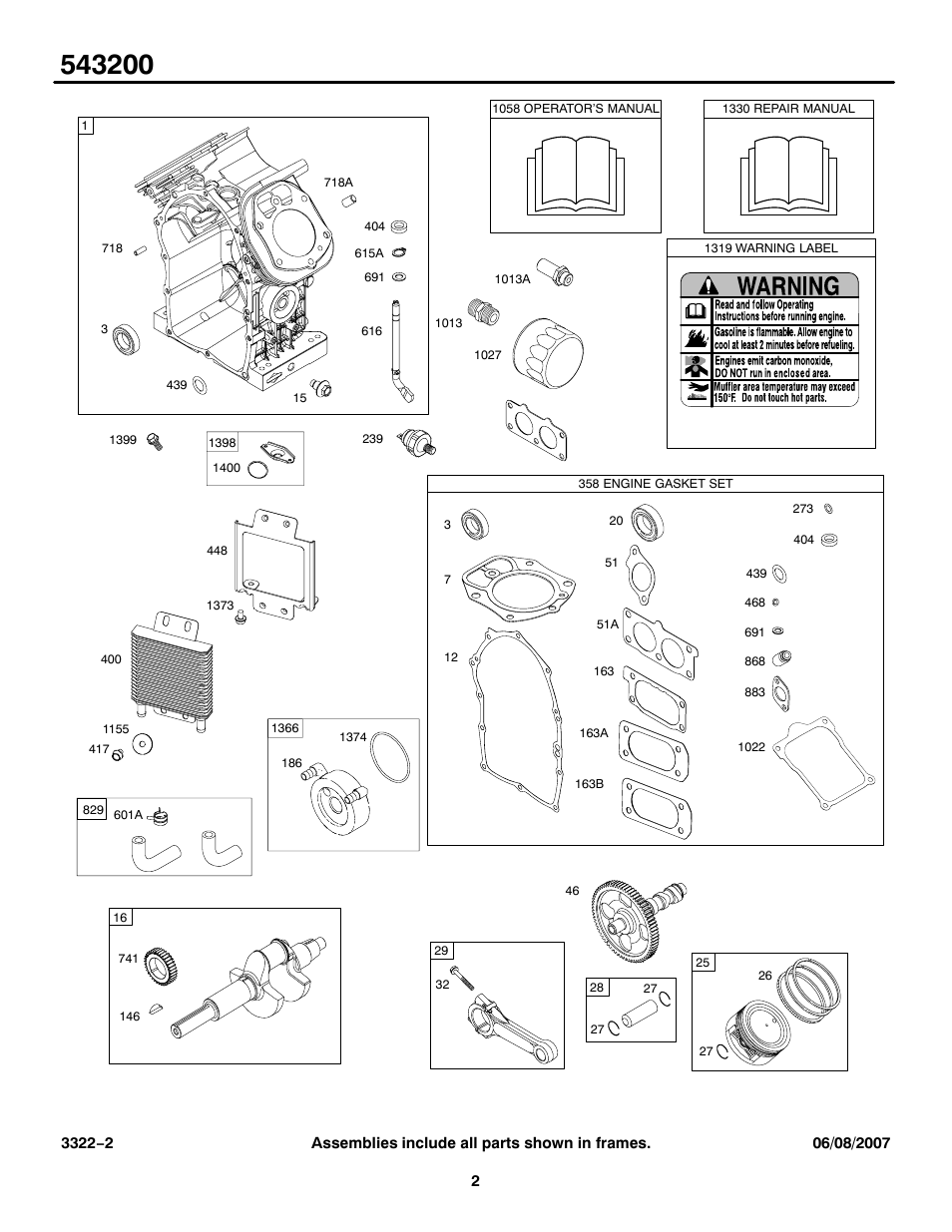 Briggs & Stratton 543200 User Manual | Page 2 / 12