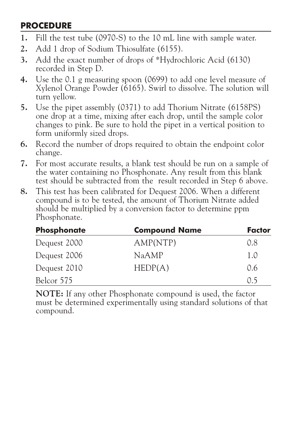 LaMotte PHOSPHONATE TEST KIT OP-DC User Manual | Page 3 / 4