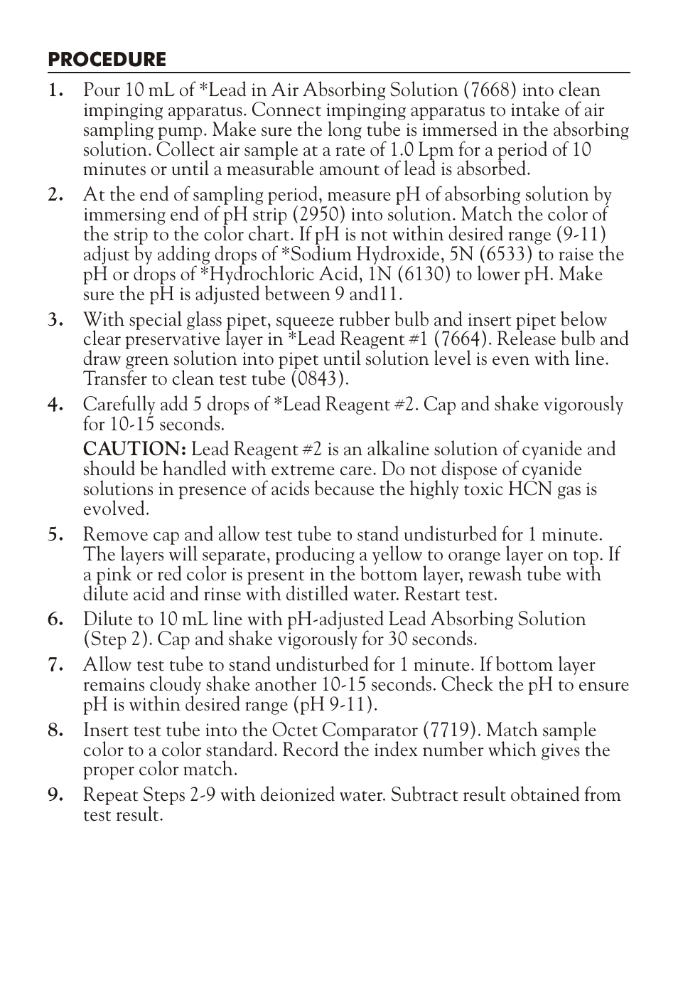 LaMotte LEAD IN AIR User Manual | Page 2 / 4