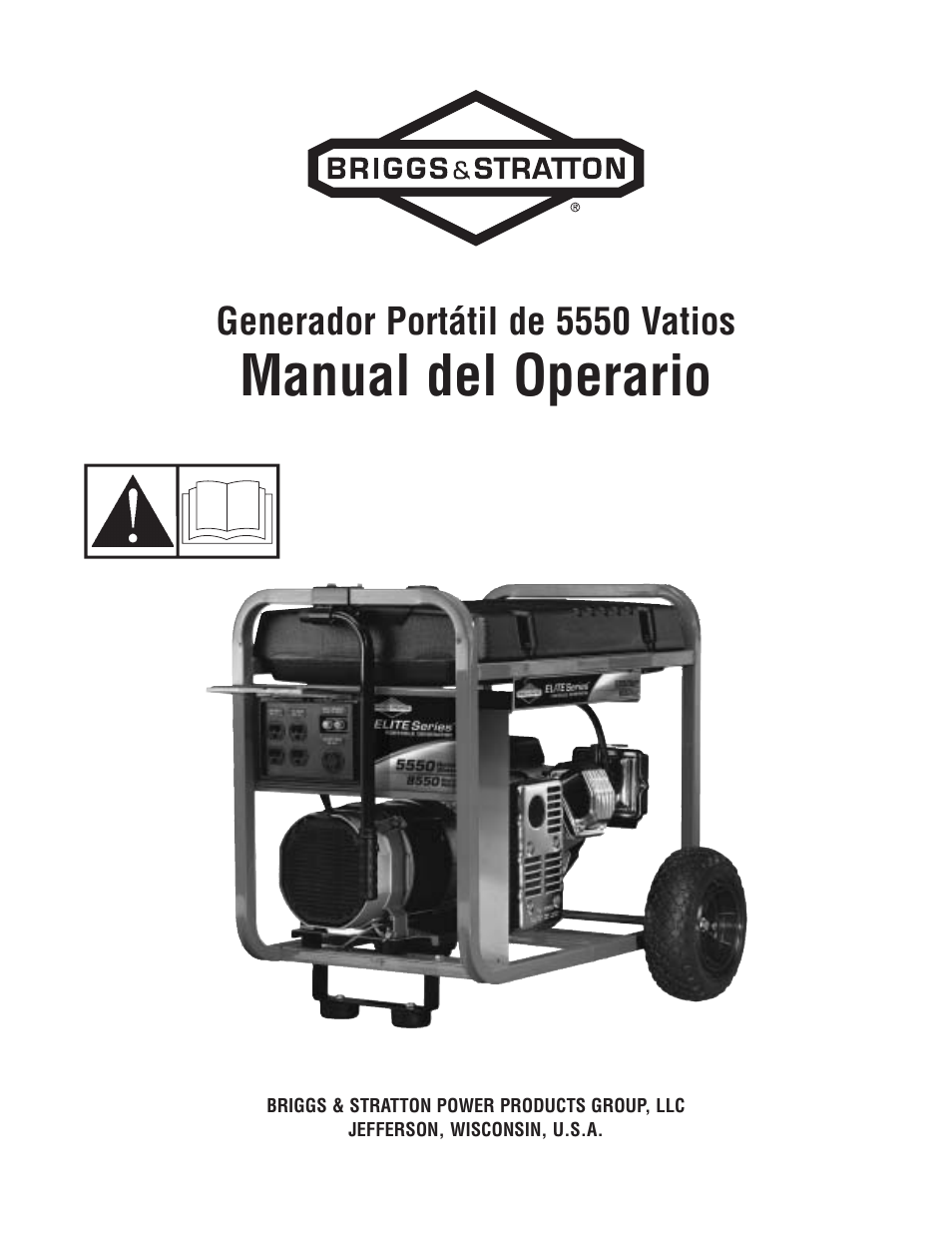 Manual del operario, Generador portátil de 5550 vatios | Briggs & Stratton 5550 Watt User Manual | Page 25 / 48