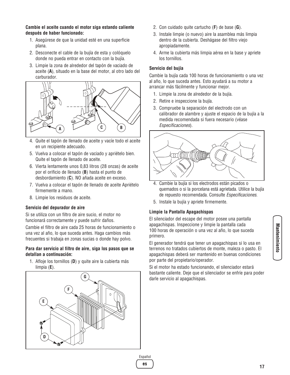 Briggs & Stratton 5550 Watt User Manual | Page 41 / 48