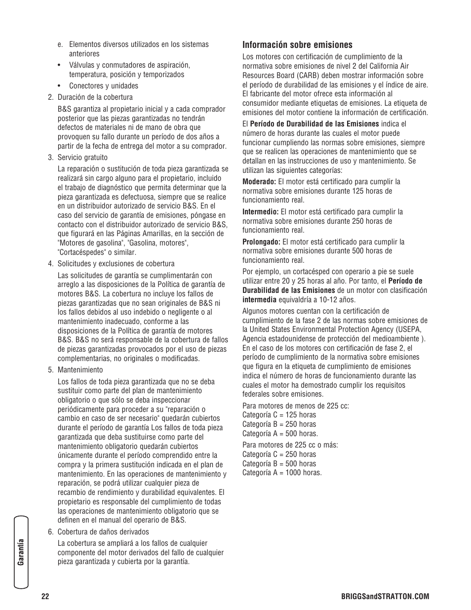 Briggs & Stratton 5550 Watt User Manual | Page 46 / 48