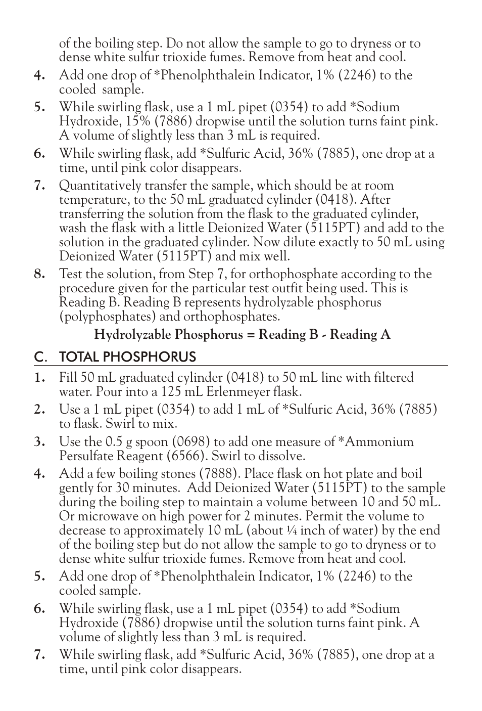 LaMotte AUXILIARY PHOSPHORUS TEST KIT APT User Manual | Page 3 / 4