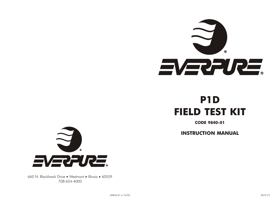 LaMotte P1D FIELD User Manual | 4 pages