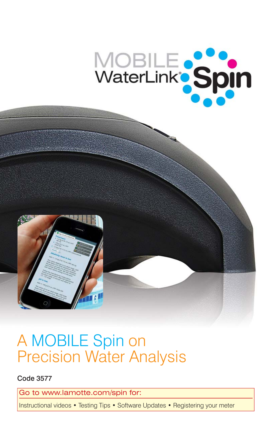 LaMotte Mobile WaterLink Spin Photometer User Manual | 16 pages