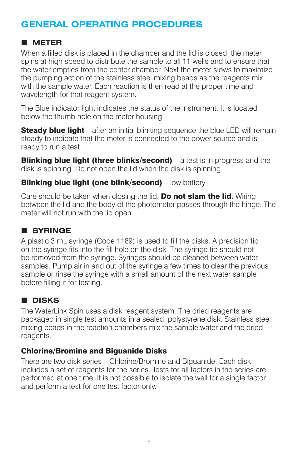 LaMotte Mobile WaterLink Spin Photometer User Manual | Page 5 / 16