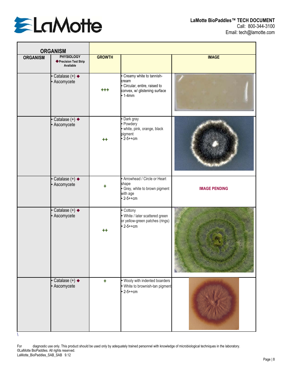 LaMotte SAB/SAB User Manual | Page 8 / 10