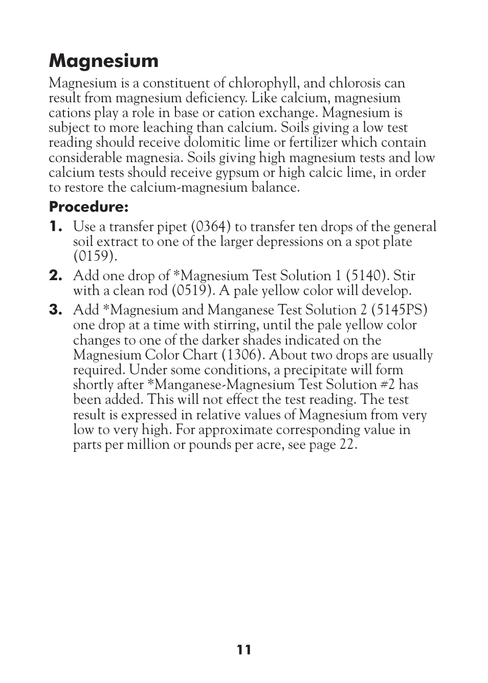 Magnesium | LaMotte STH Series User Manual | Page 13 / 29