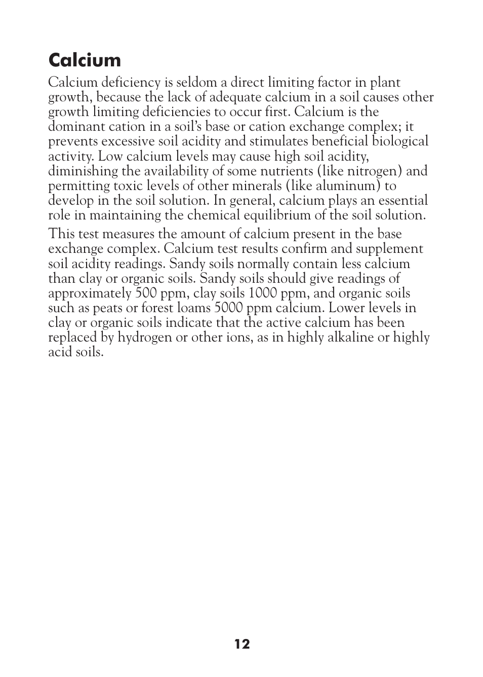 Calcium | LaMotte STH Series User Manual | Page 14 / 29