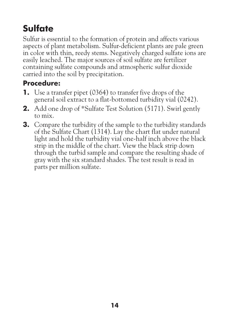 Sulfate | LaMotte STH Series User Manual | Page 16 / 29