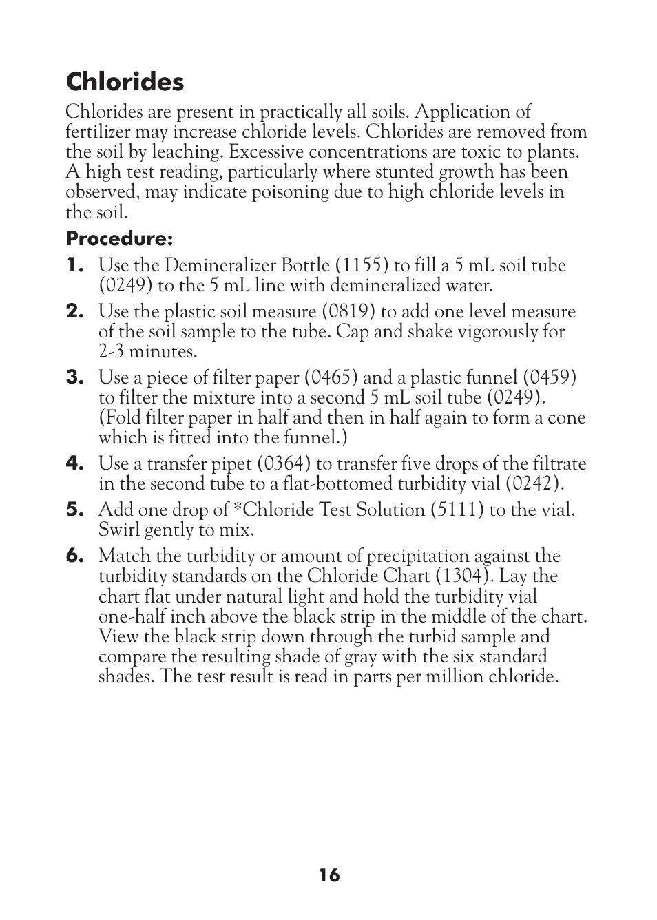 Chlorides | LaMotte STH Series User Manual | Page 18 / 29