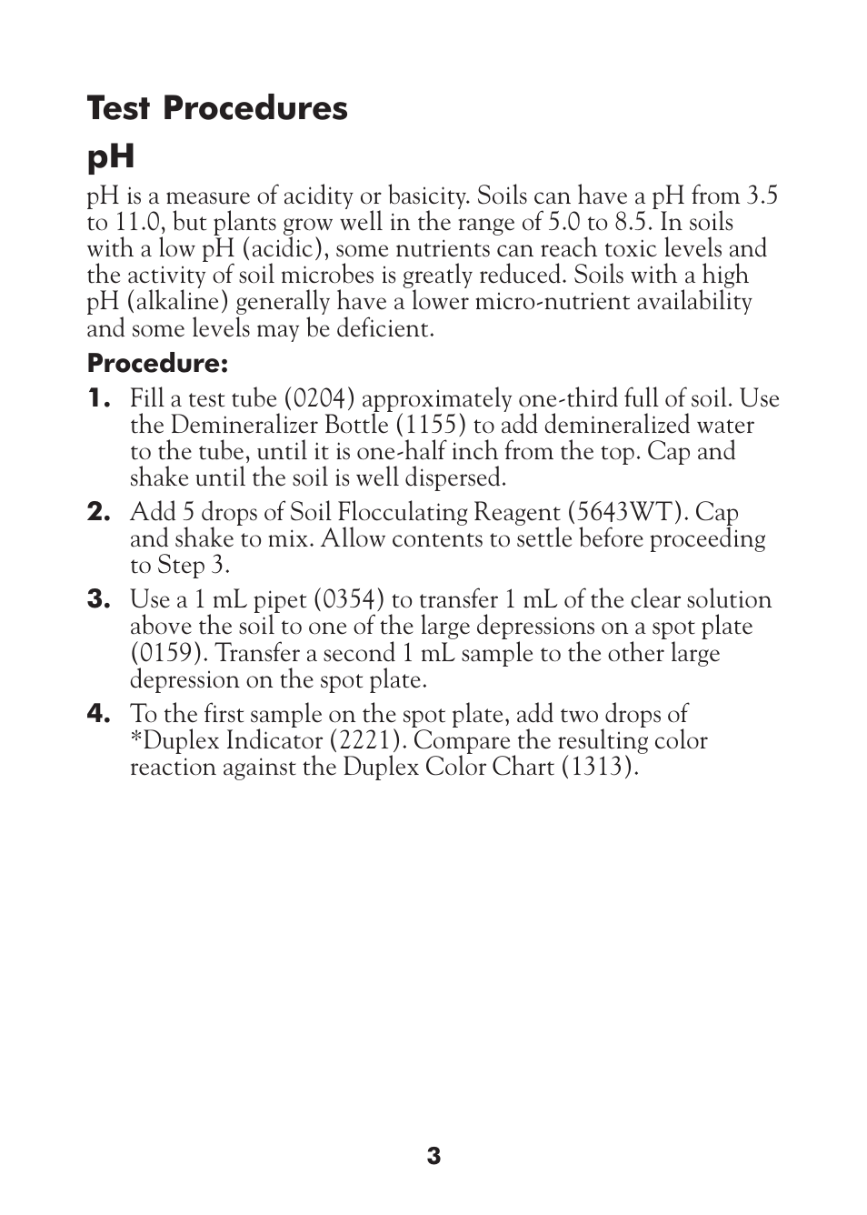 Test procedures ph | LaMotte STH Series User Manual | Page 5 / 29