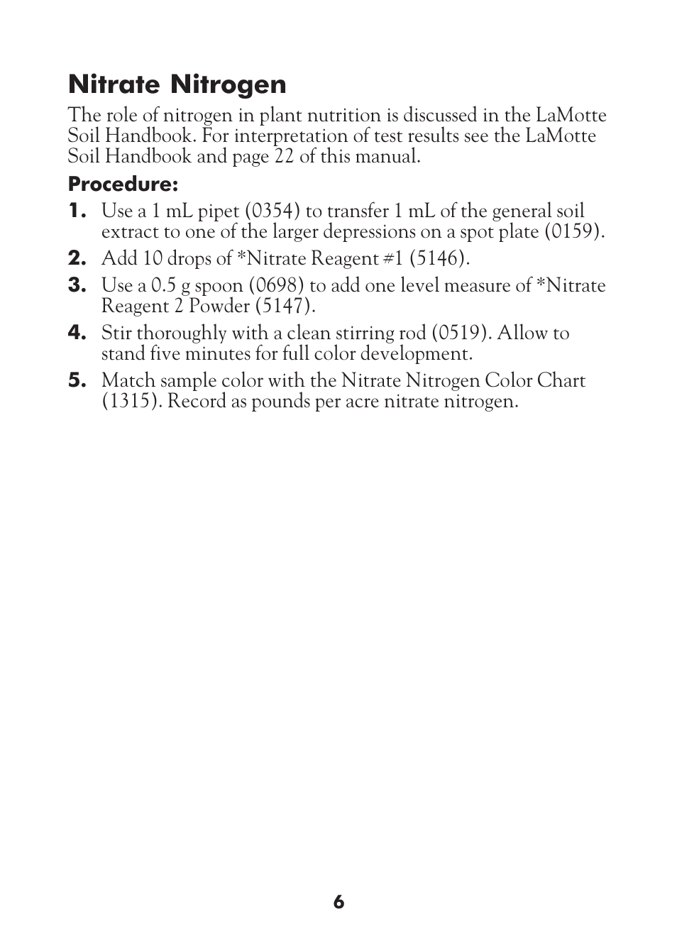 Nitrate nitrogen | LaMotte STH Series User Manual | Page 8 / 29