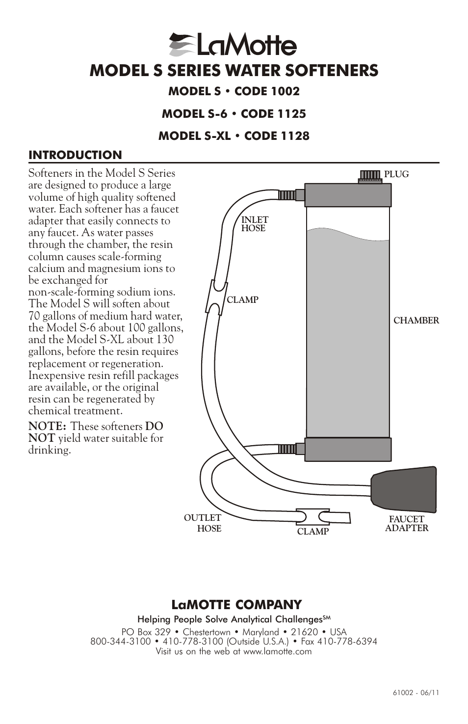 LaMotte S-XL 1128 User Manual | 4 pages