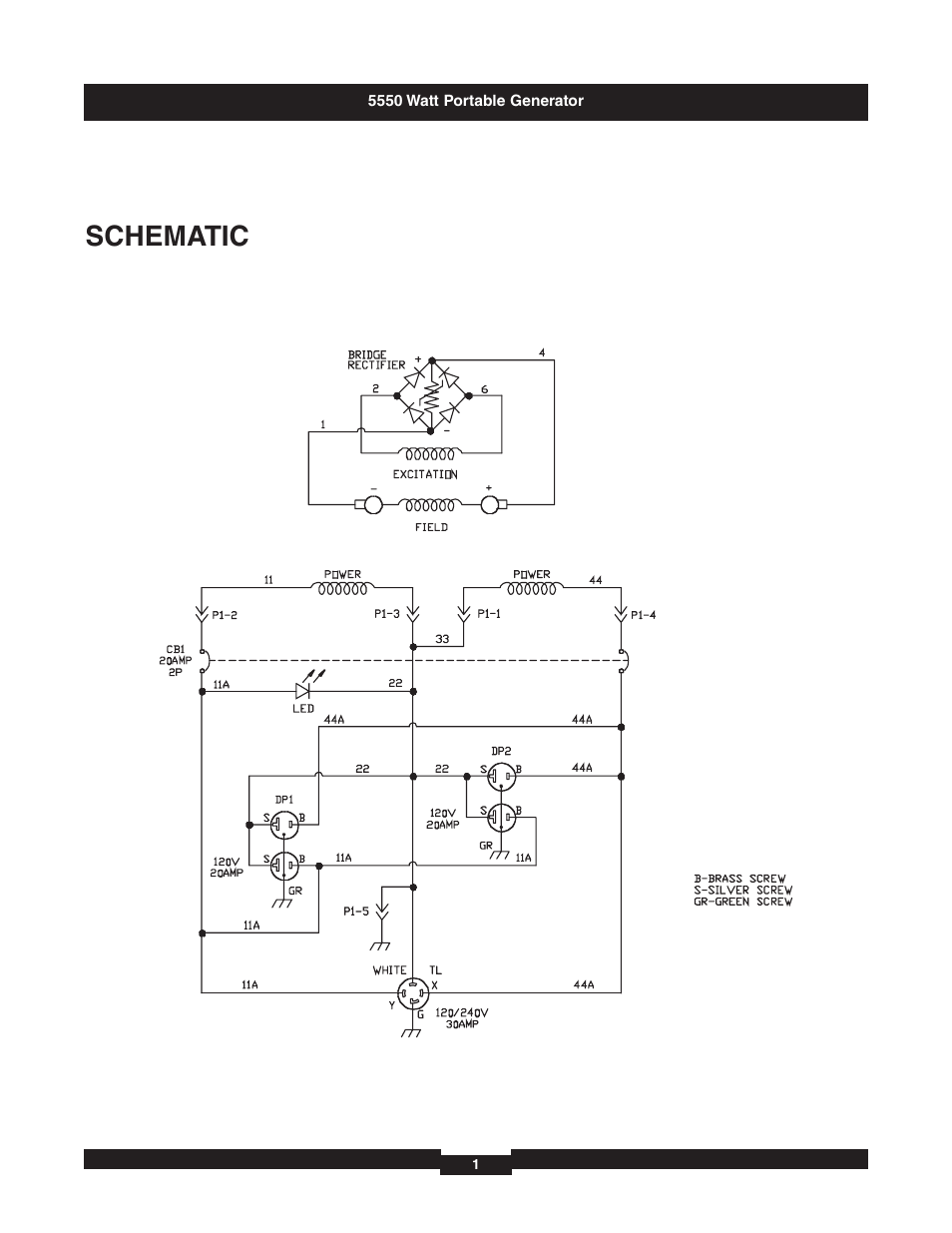 Schematic | Briggs & Stratton 030325 User Manual | Page 2 / 3