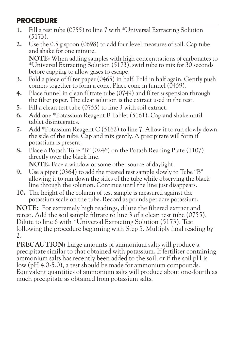 LaMotte POTASSIUM MODULE AM-31 User Manual | Page 3 / 6