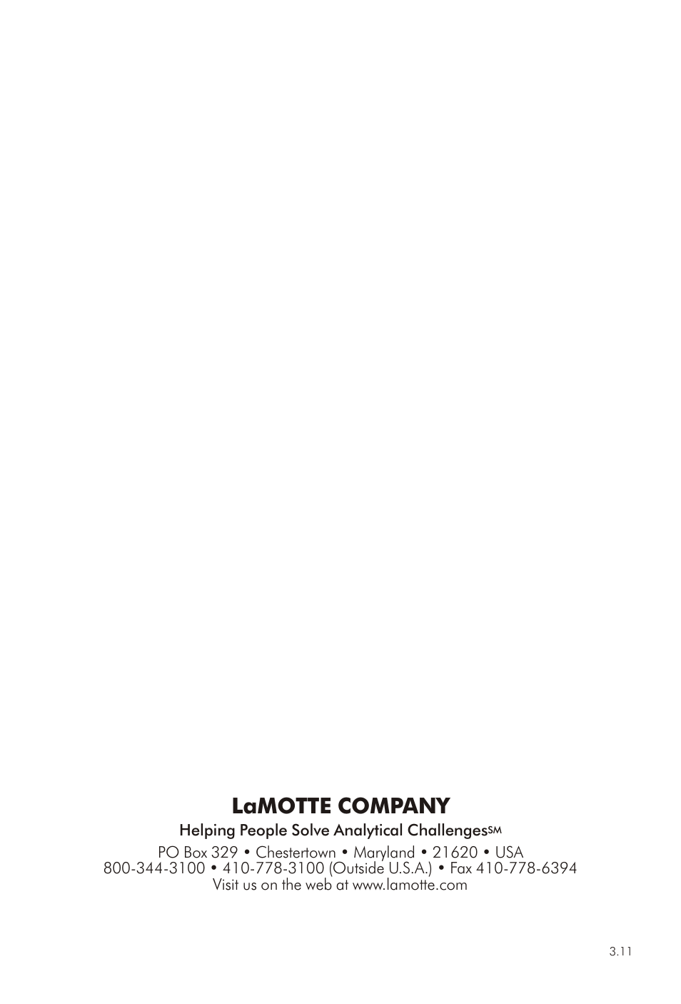 Lamotte com pany | LaMotte POTASSIUM MODULE AM-31 User Manual | Page 4 / 6