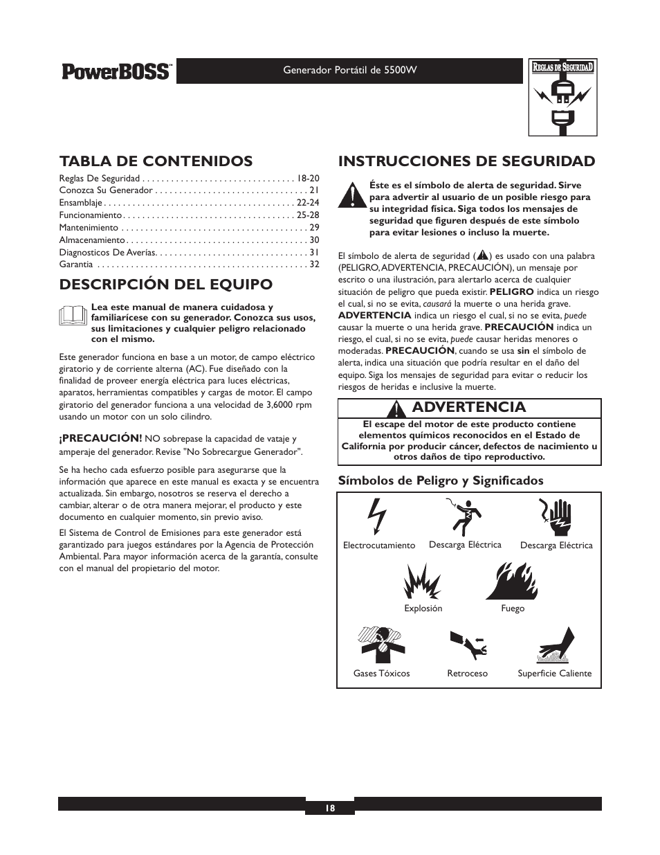 Briggs & Stratton PowerBoss 30211 User Manual | Page 18 / 32