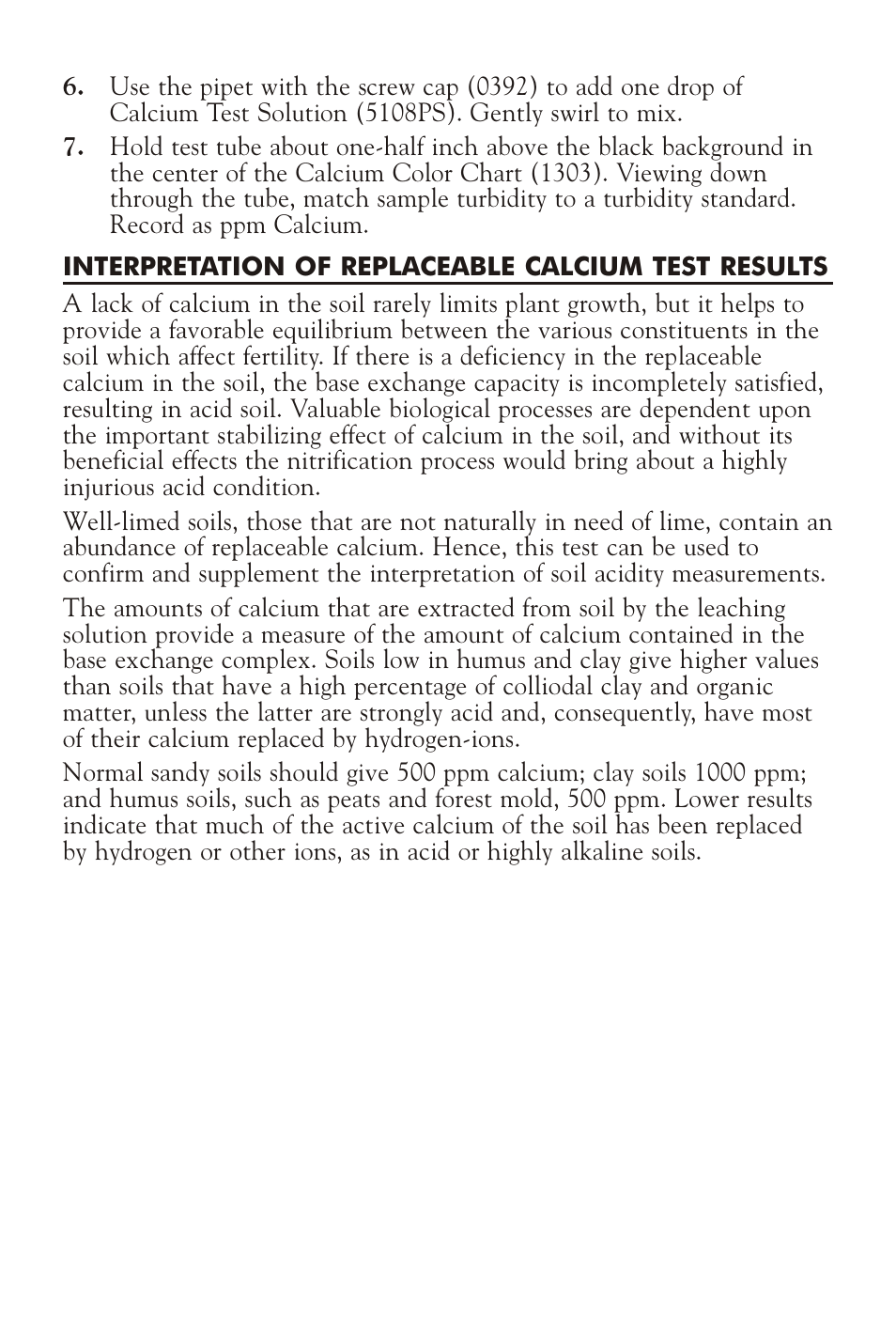 LaMotte CALCIUM & CHLORIDE SOIL TESTS MODULE A User Manual | Page 3 / 4