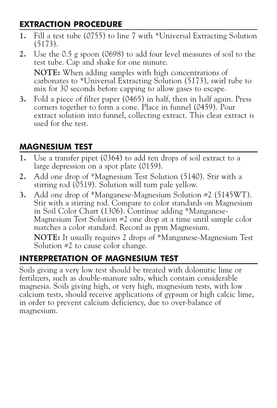 LaMotte MAGNESIUM & MANGANESE SOIL TESTS MODULE C User Manual | Page 2 / 4