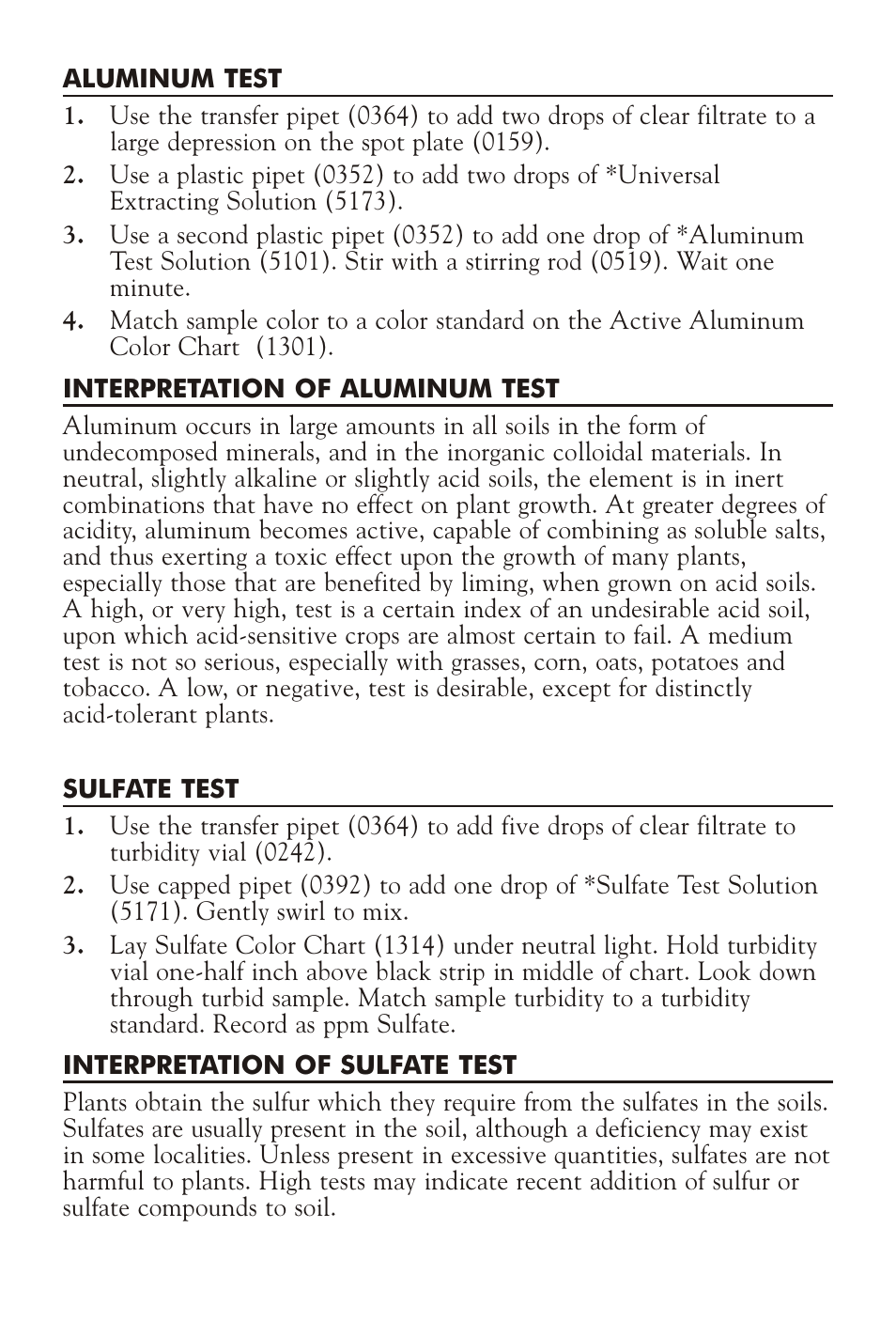 LaMotte IRON, ALUMINUM, & SULFATE SOIL TESTS MODULE D User Manual | Page 3 / 4