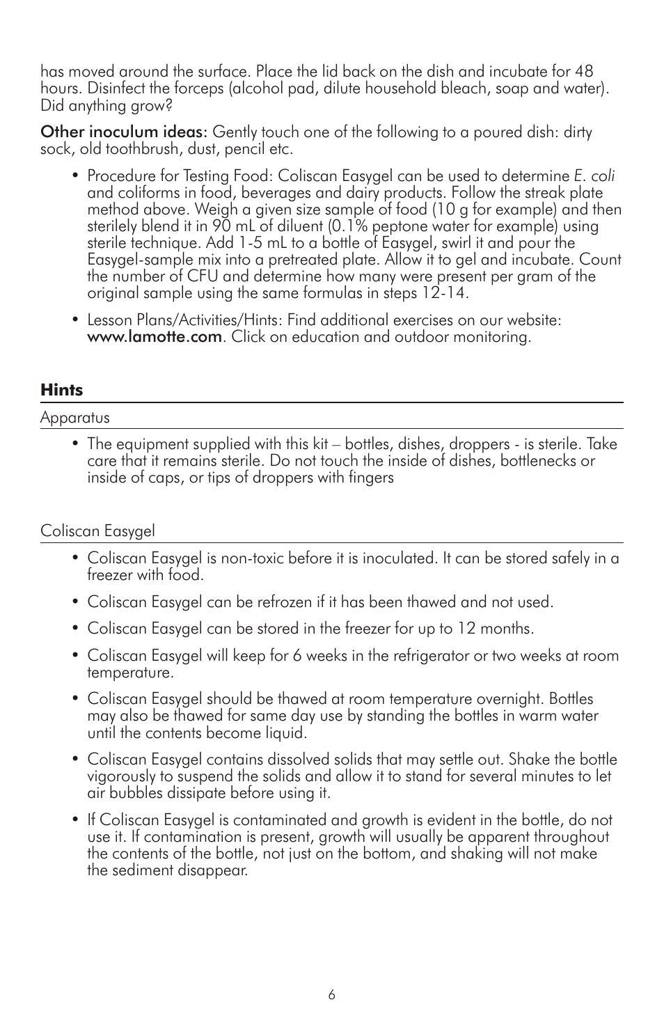 LaMotte EZ 3-0034 User Manual | Page 6 / 12