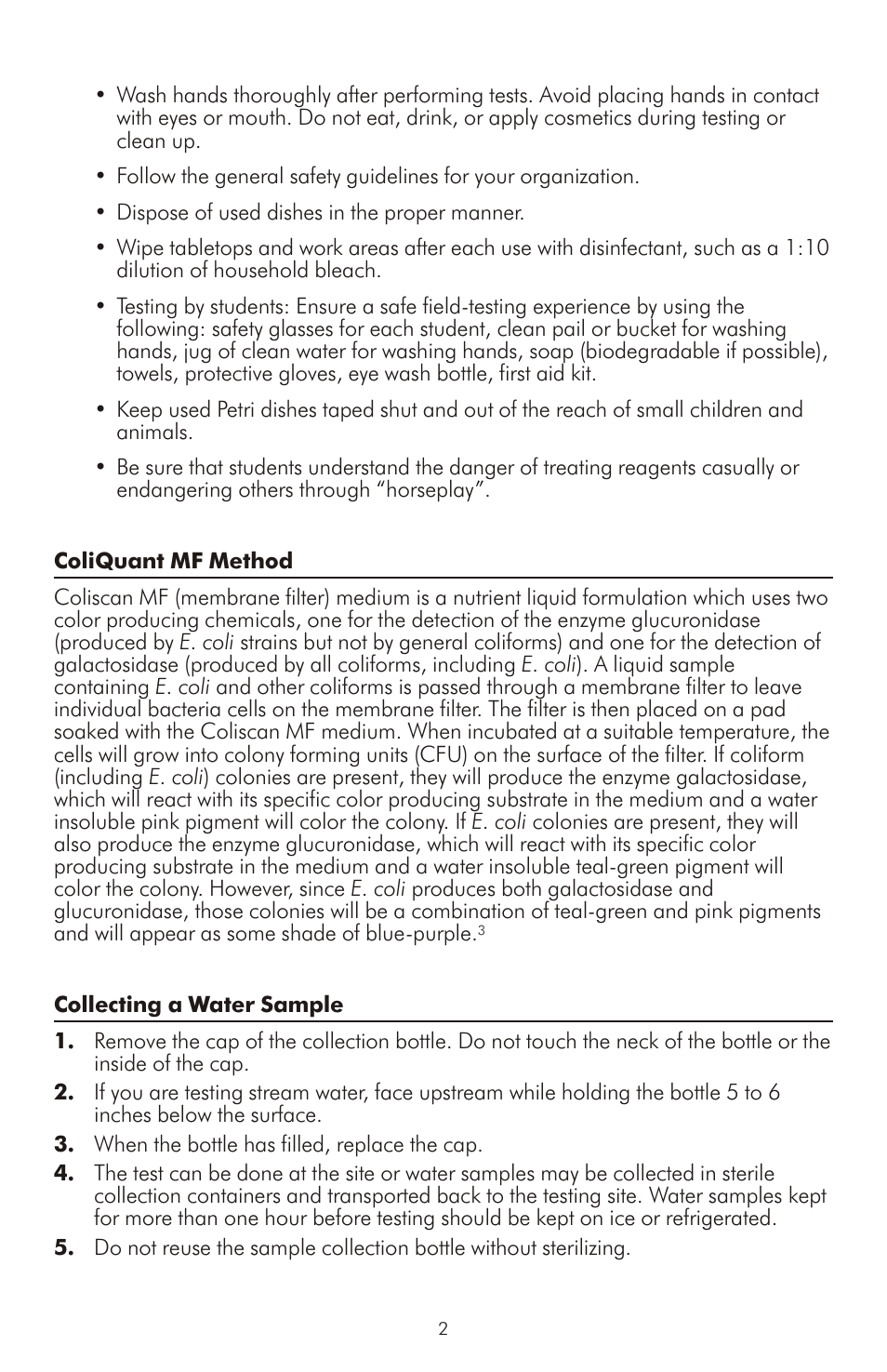 LaMotte MF 3-0035 User Manual | Page 2 / 12