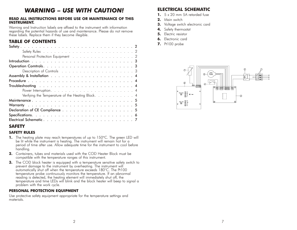 Warning – use with caution | LaMotte COD User Manual | Page 2 / 4