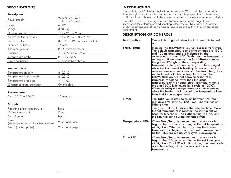 LaMotte COD User Manual | Page 3 / 4