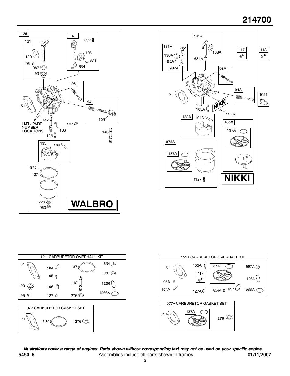 Walbro, Nikki | Briggs & Stratton 214700 User Manual | Page 5 / 14