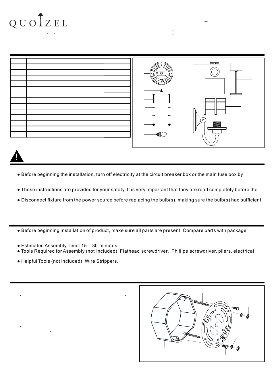 Quoizel TB8601C Tranquil Bay User Manual | 2 pages