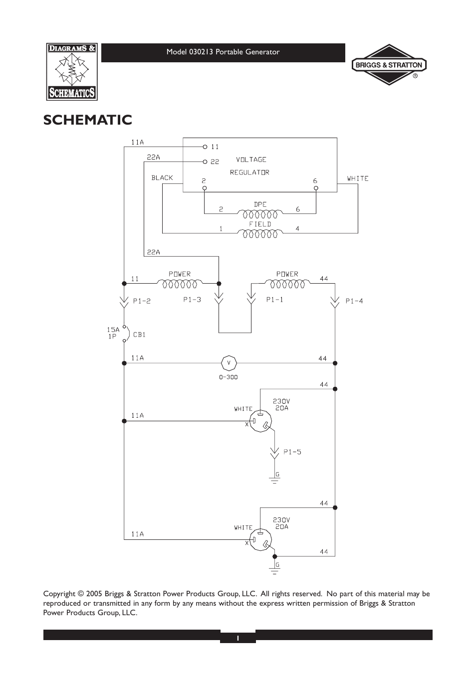 Schematic | Briggs & Stratton ProMax 30213 User Manual | Page 2 / 3
