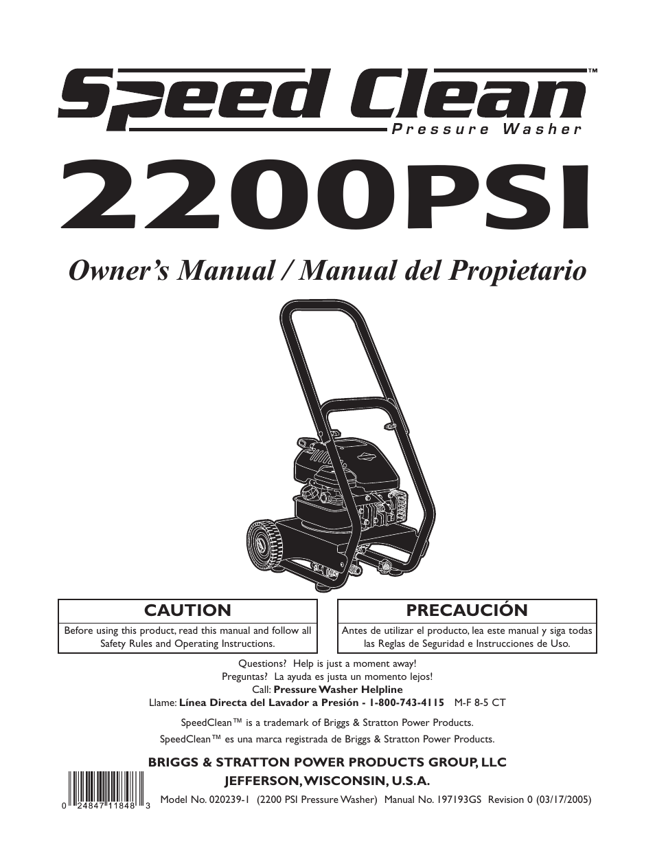 Briggs & Stratton 020239-1 User Manual | 32 pages