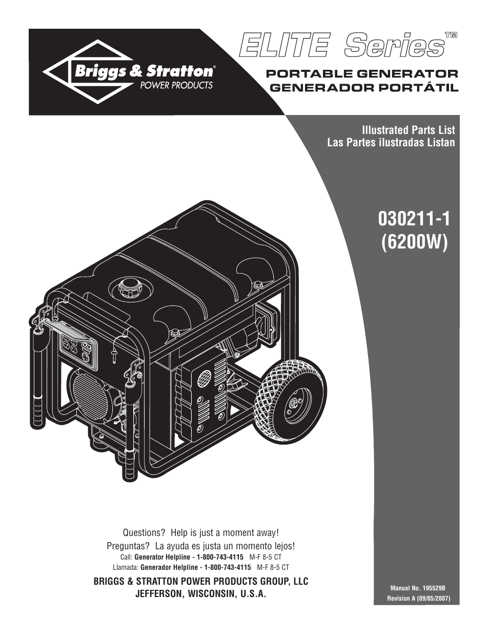 Briggs & Stratton 030211-1 User Manual | 6 pages