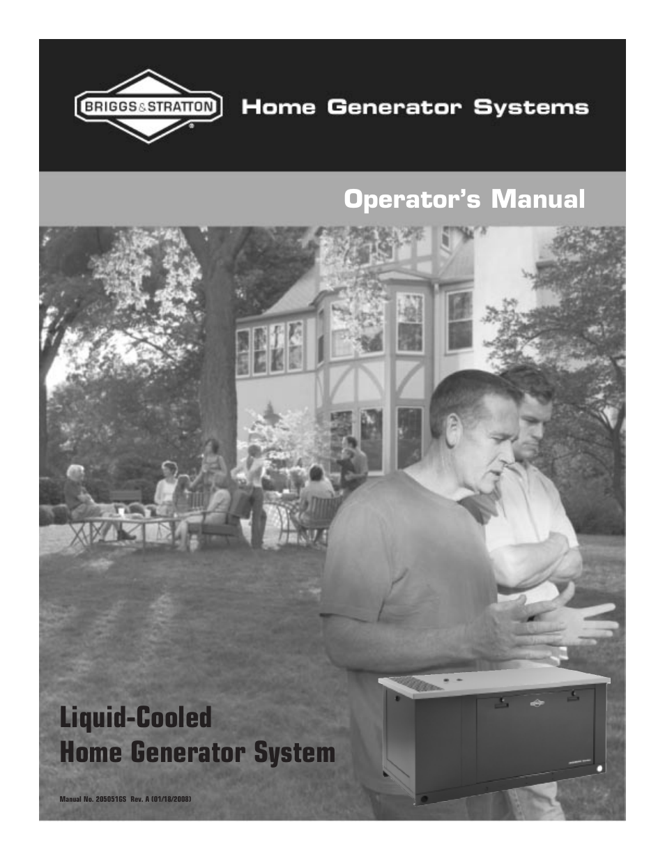 Briggs & Stratton Liquid-Cooled Home Generator System User Manual | 68 pages