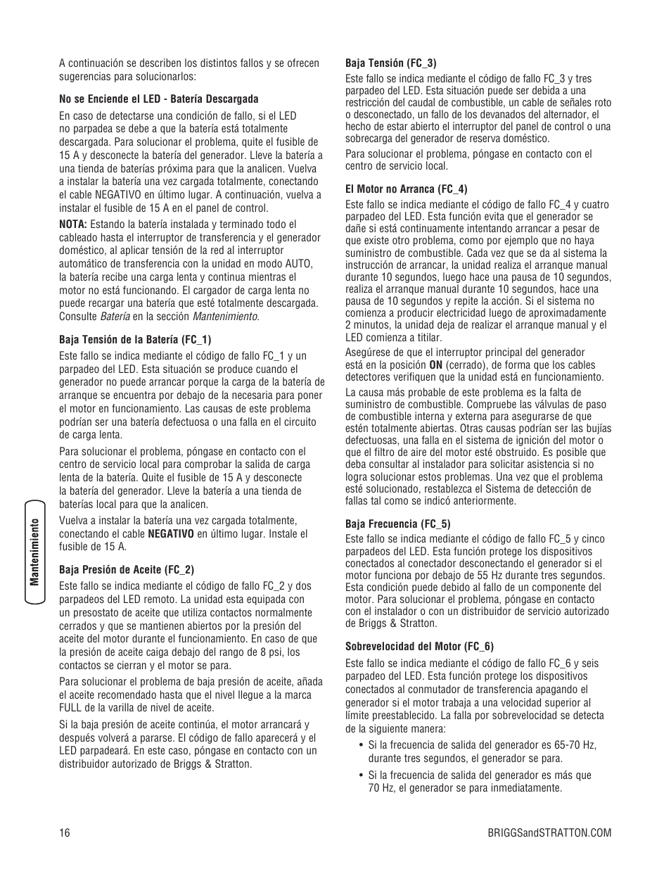 Briggs & Stratton Liquid-Cooled Home Generator System User Manual | Page 38 / 68
