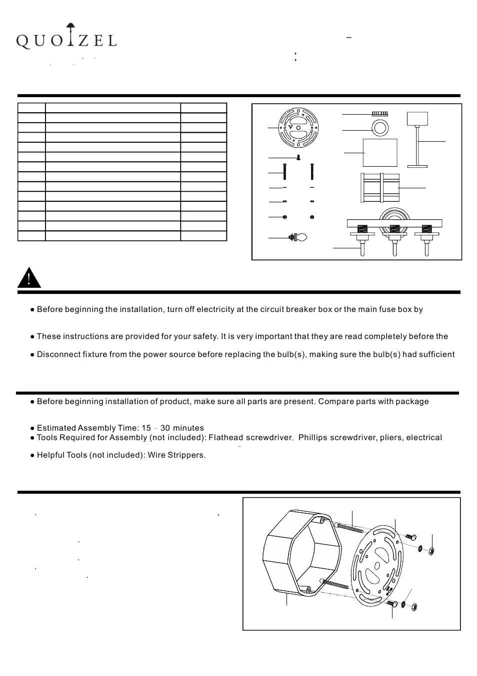 Quoizel TB8603C Tranquil Bay User Manual | 2 pages