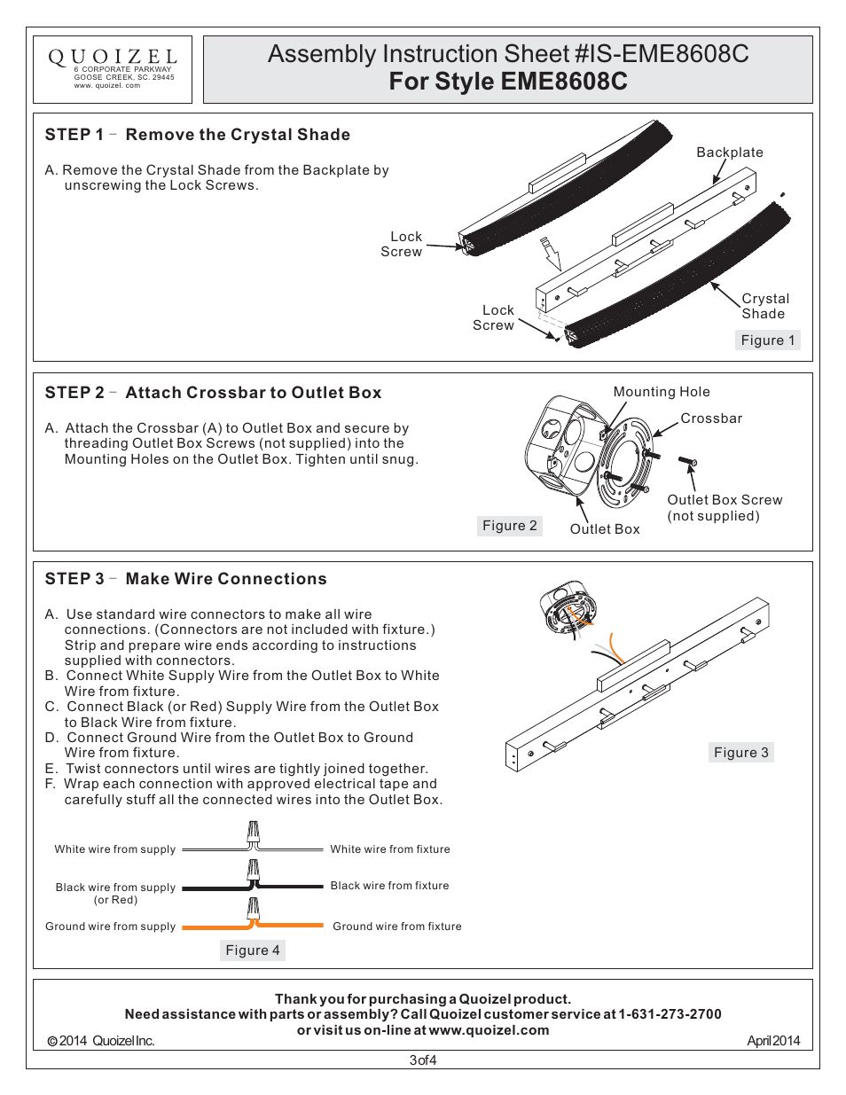 Quoizel EME8608C Evermore User Manual | Page 3 / 4