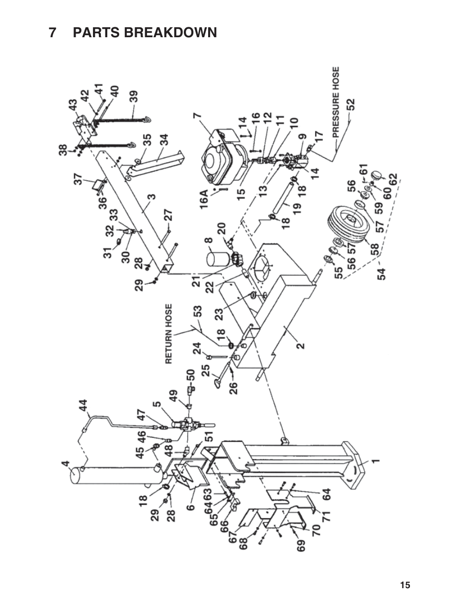 7 parts breakdown | Briggs & Stratton T22B & T22H User Manual | Page 17 / 20