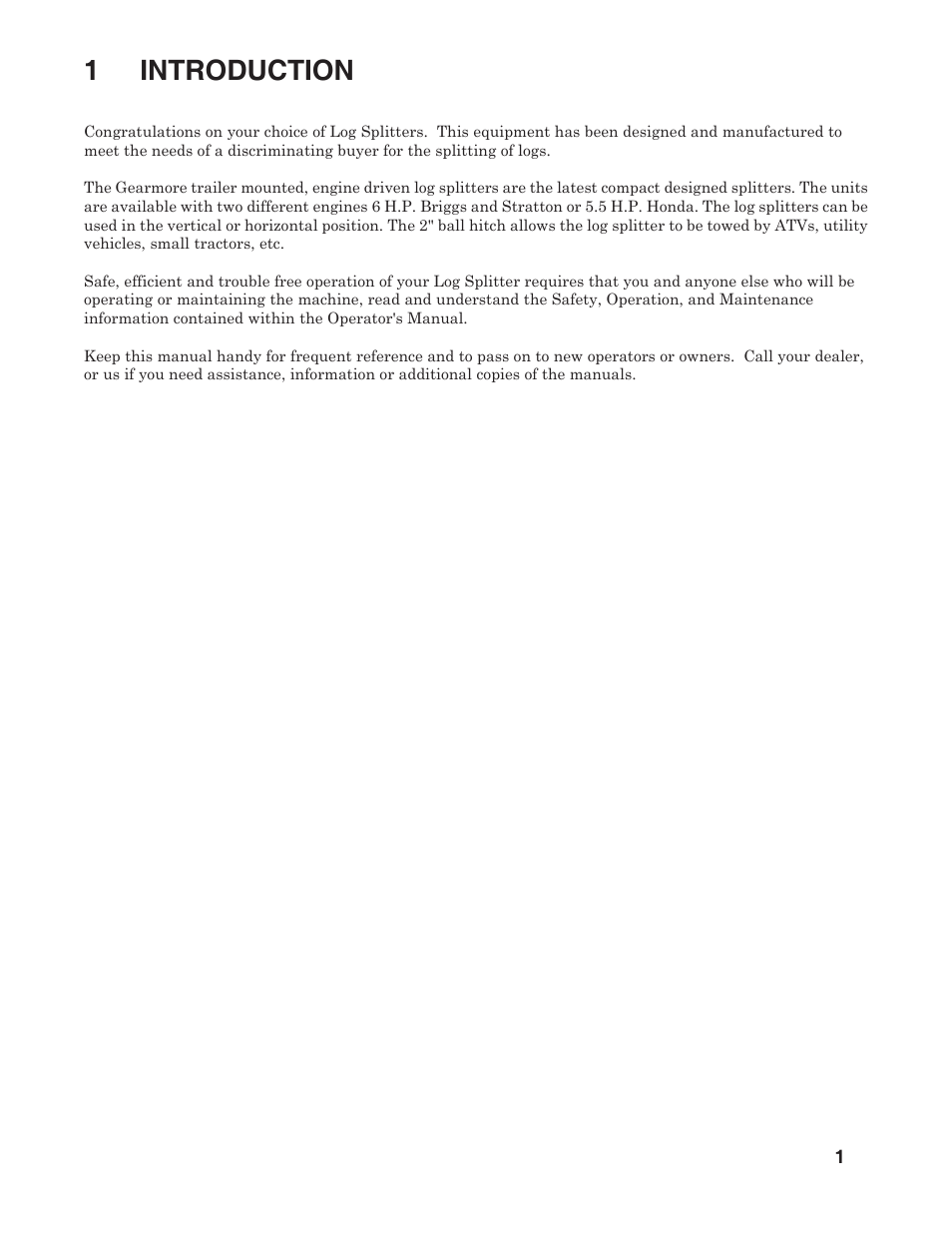1 introduction | Briggs & Stratton T22B & T22H User Manual | Page 3 / 20