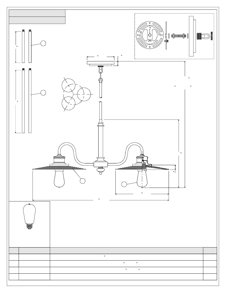 Quoizel ADM5103AN Admiral User Manual | Page 2 / 6