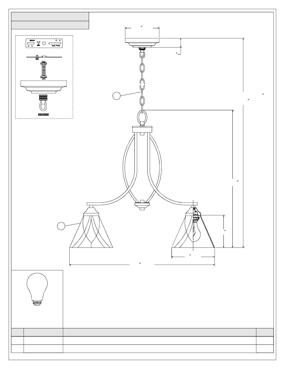 Quoizel TFAS5003VA Asheville User Manual | Page 2 / 7