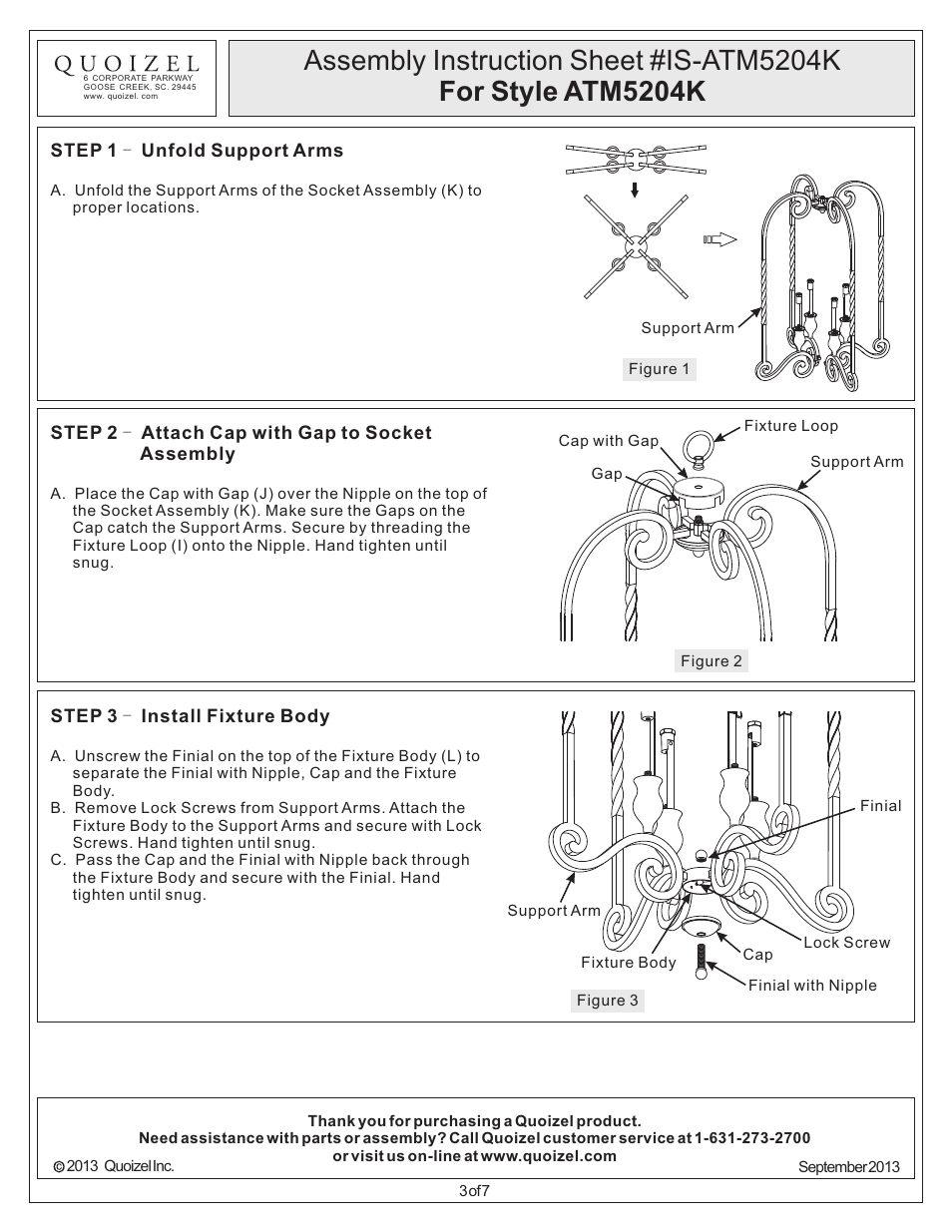 Quoizel ATM5204K Atrium User Manual | Page 3 / 7