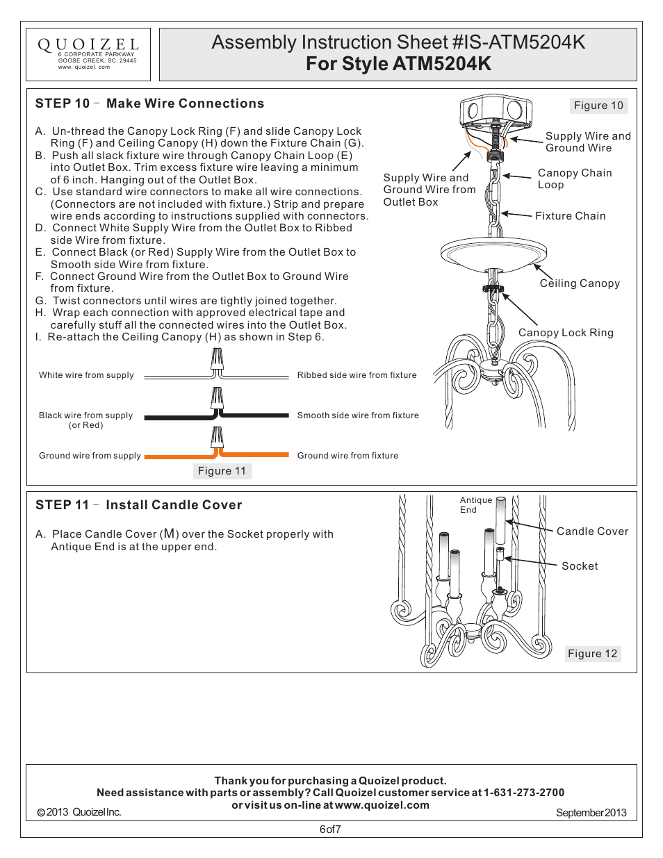 Quoizel ATM5204K Atrium User Manual | Page 6 / 7