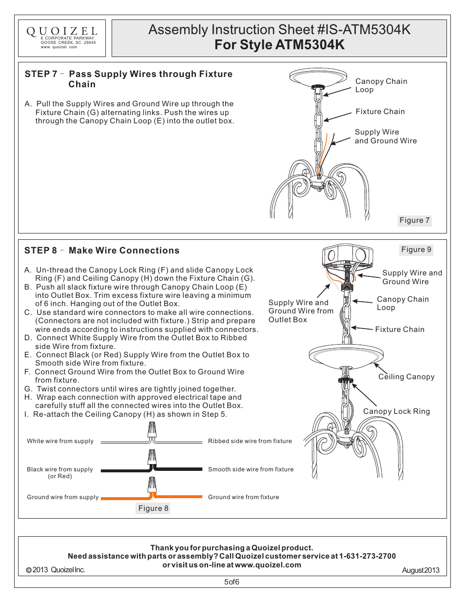 Quoizel ATM5304K Atrium User Manual | Page 5 / 6