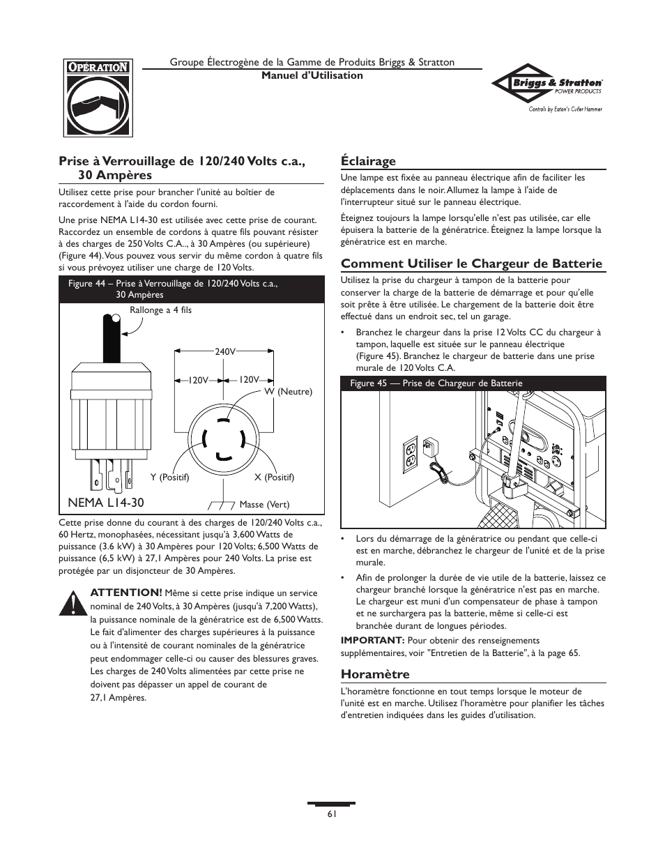 Briggs & Stratton Home Generator System User Manual | Page 61 / 68