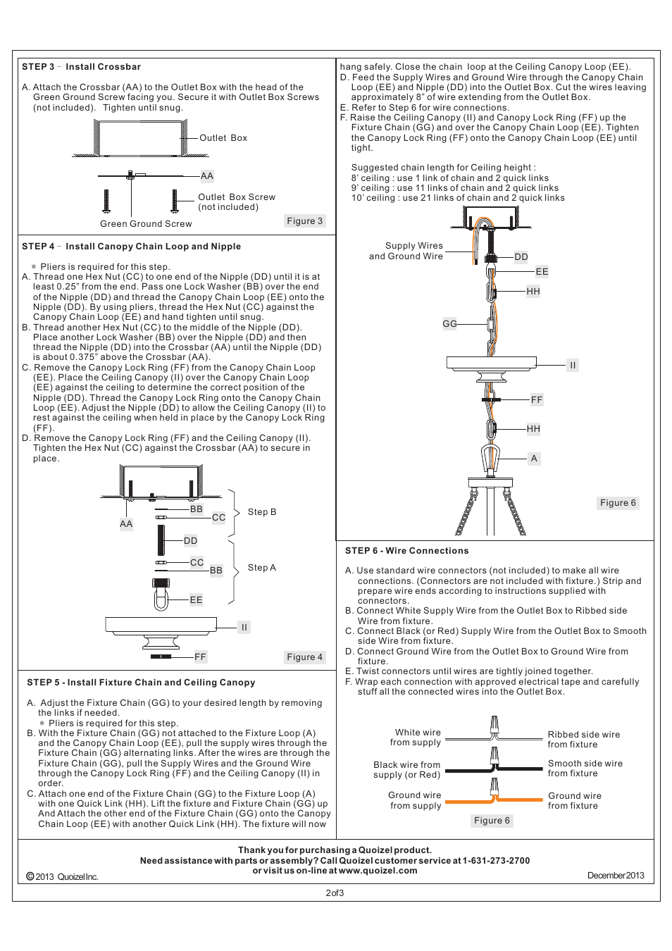 Quoizel TFCS2820VB Chastain User Manual | Page 2 / 3