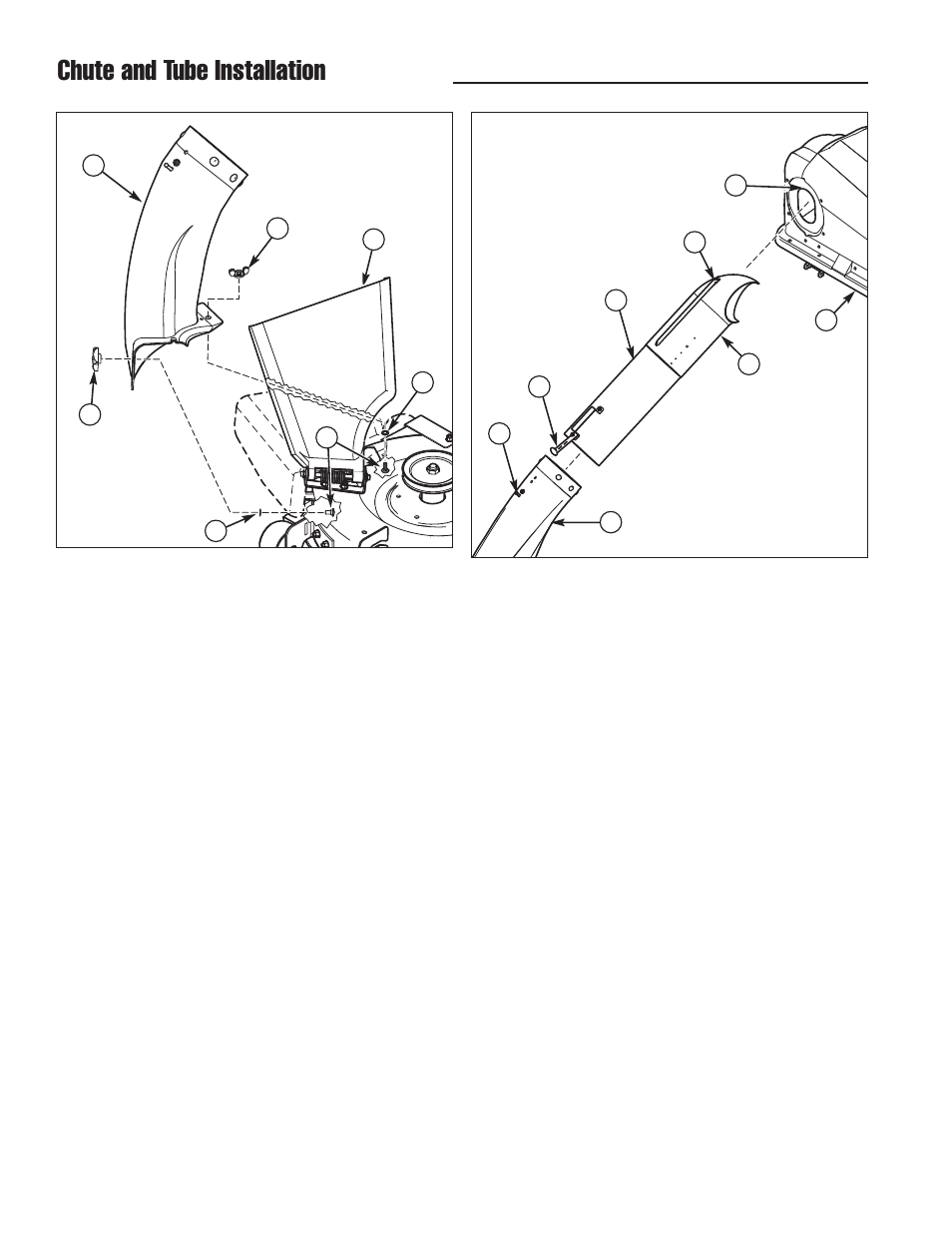 Chute and tube installation | Briggs & Stratton 1695287 User Manual | Page 10 / 14