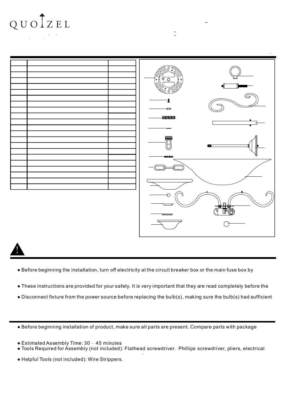 Quoizel DH2820AN Duchess User Manual | 4 pages