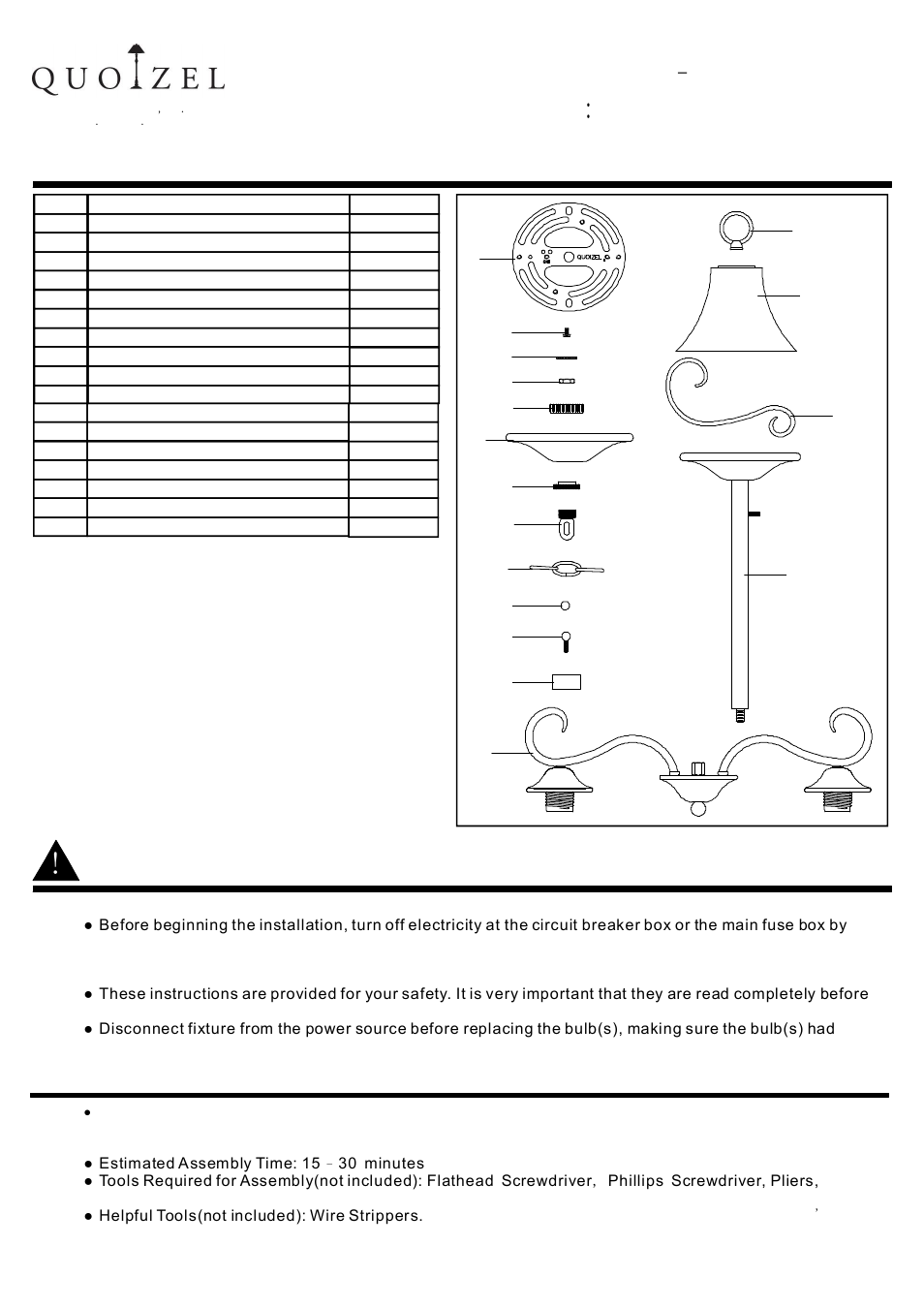 Quoizel DH5103AN Duchess User Manual | 4 pages